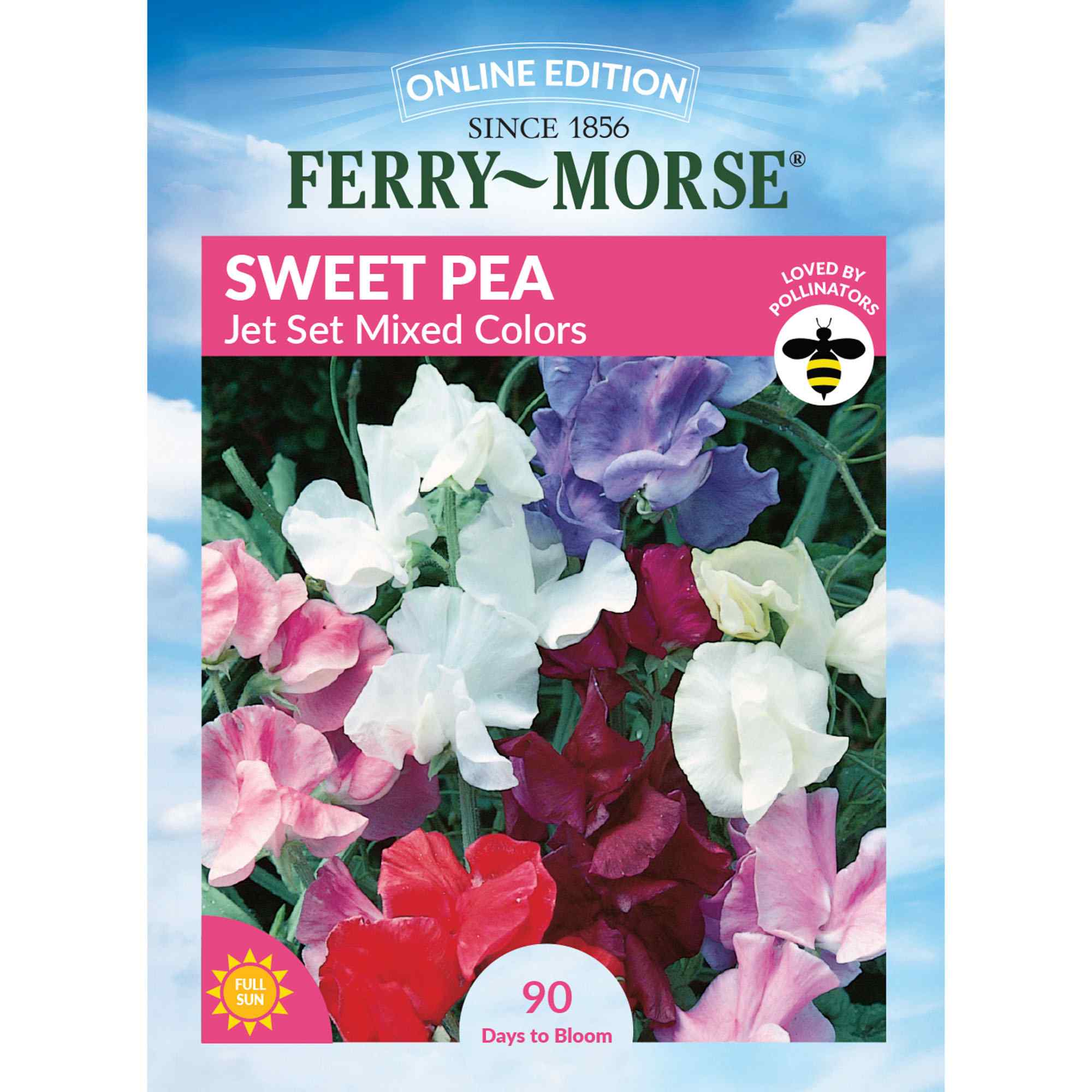 Sweet pea jet set mixed colors front of packaging